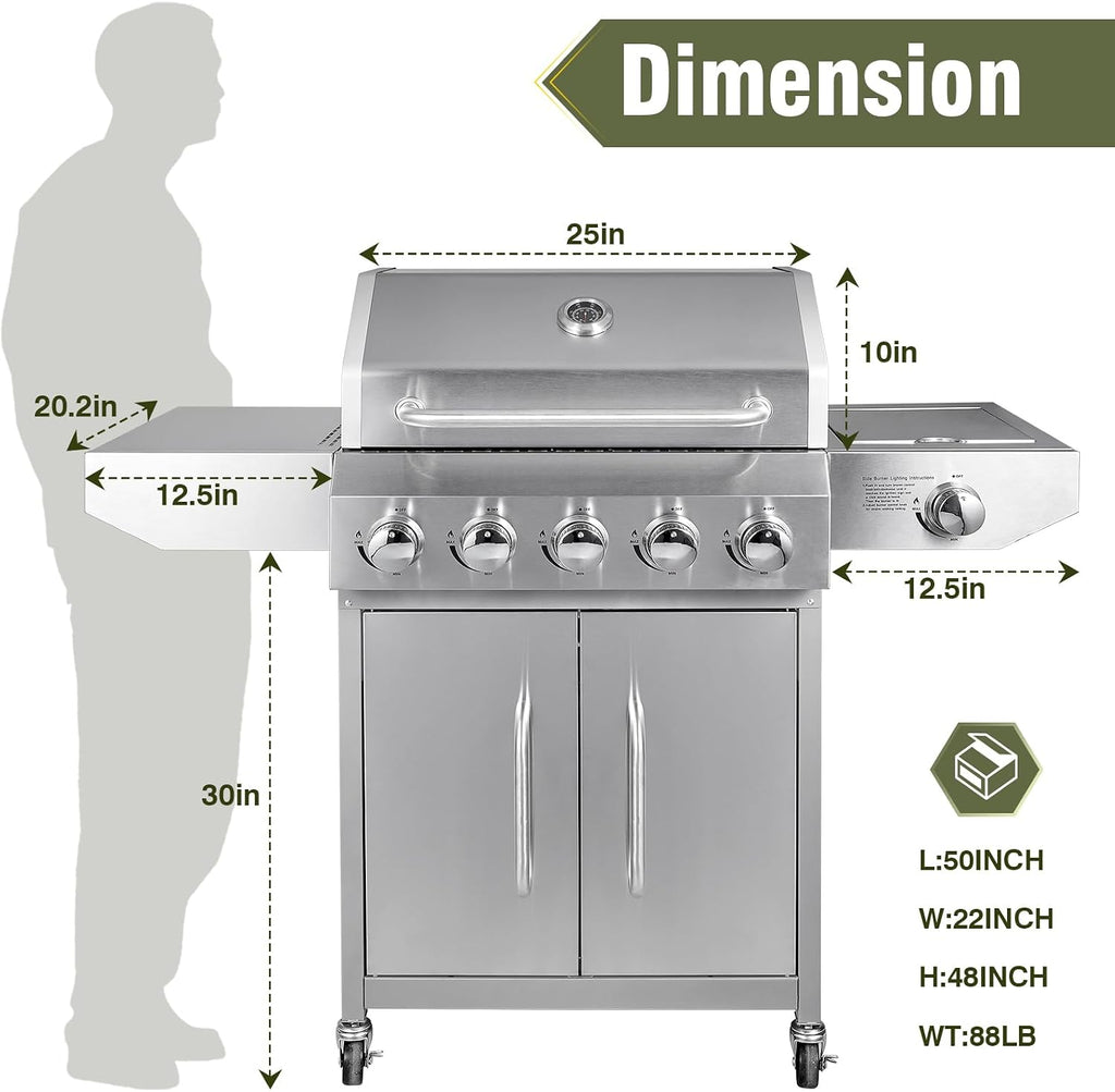 5-Burner Stainless Propane Grill