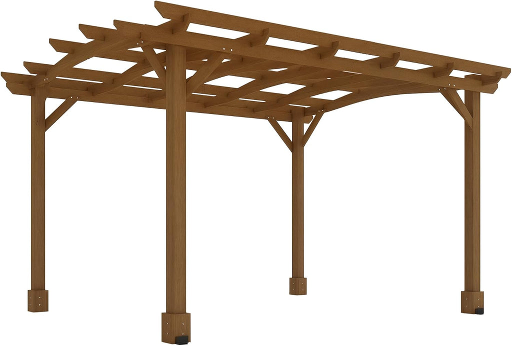 Arched Roof Wood Patio Pergola