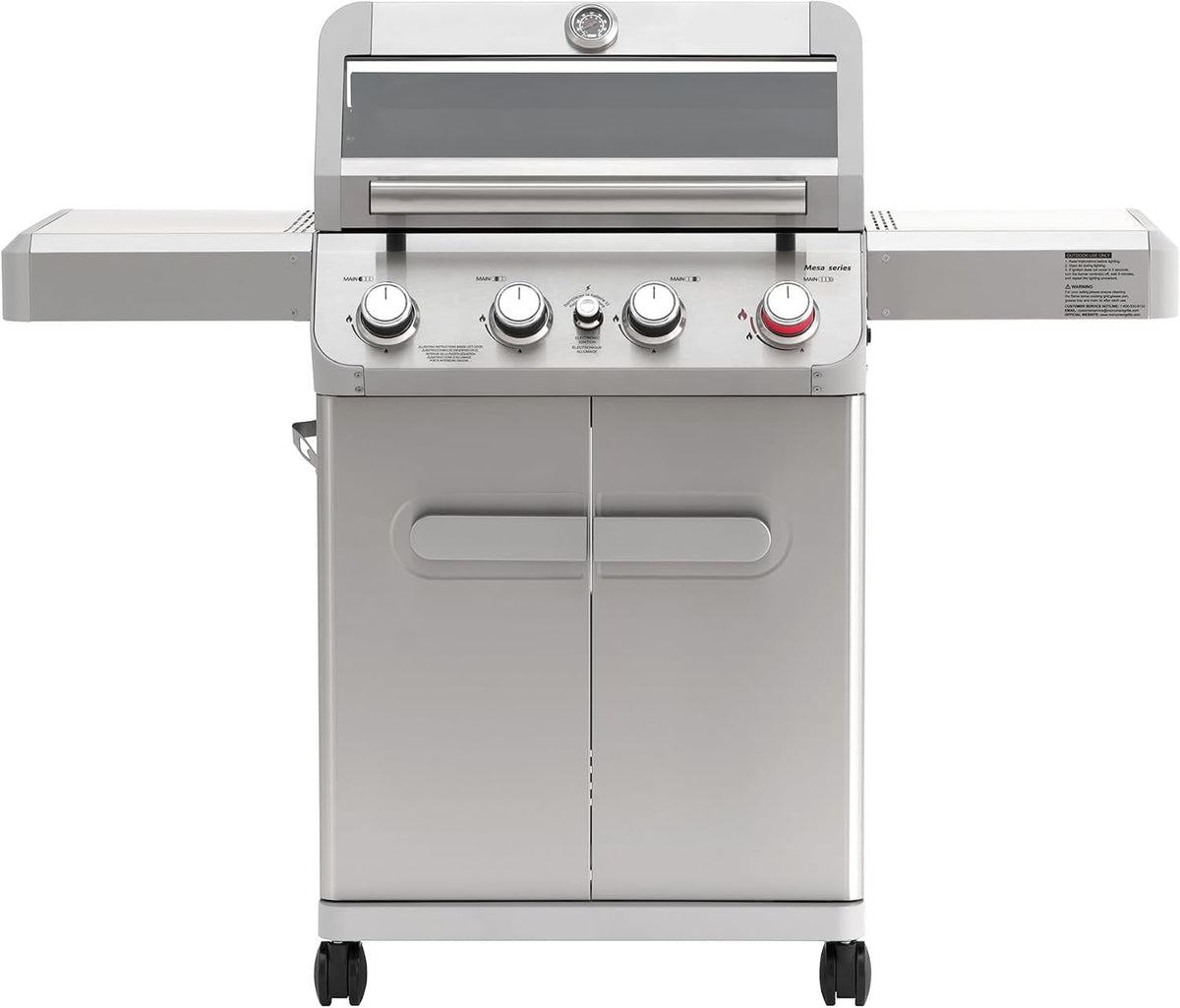 4-Burner Stainless BBQ Gas Grill