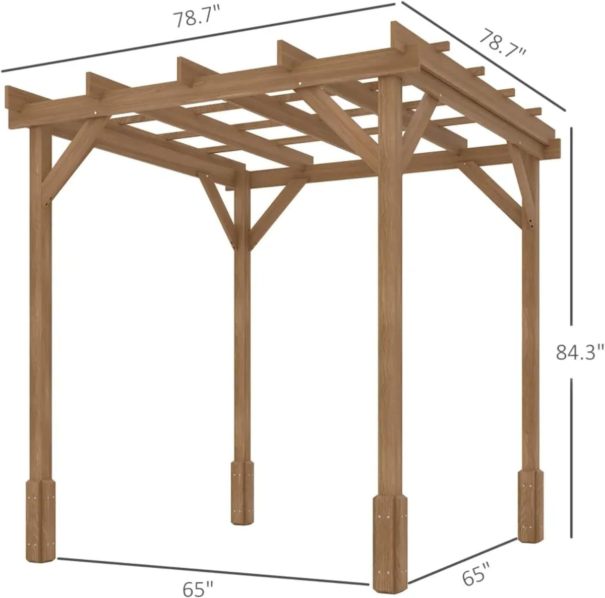 Lattice Roof Wooden Pergola