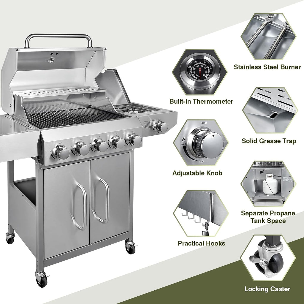 5-Burner Stainless Propane Grill