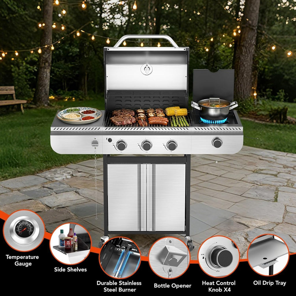 3-Burner Stainless Propane Grill