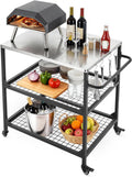 Stainless Wheeled BBQ Prep Cart