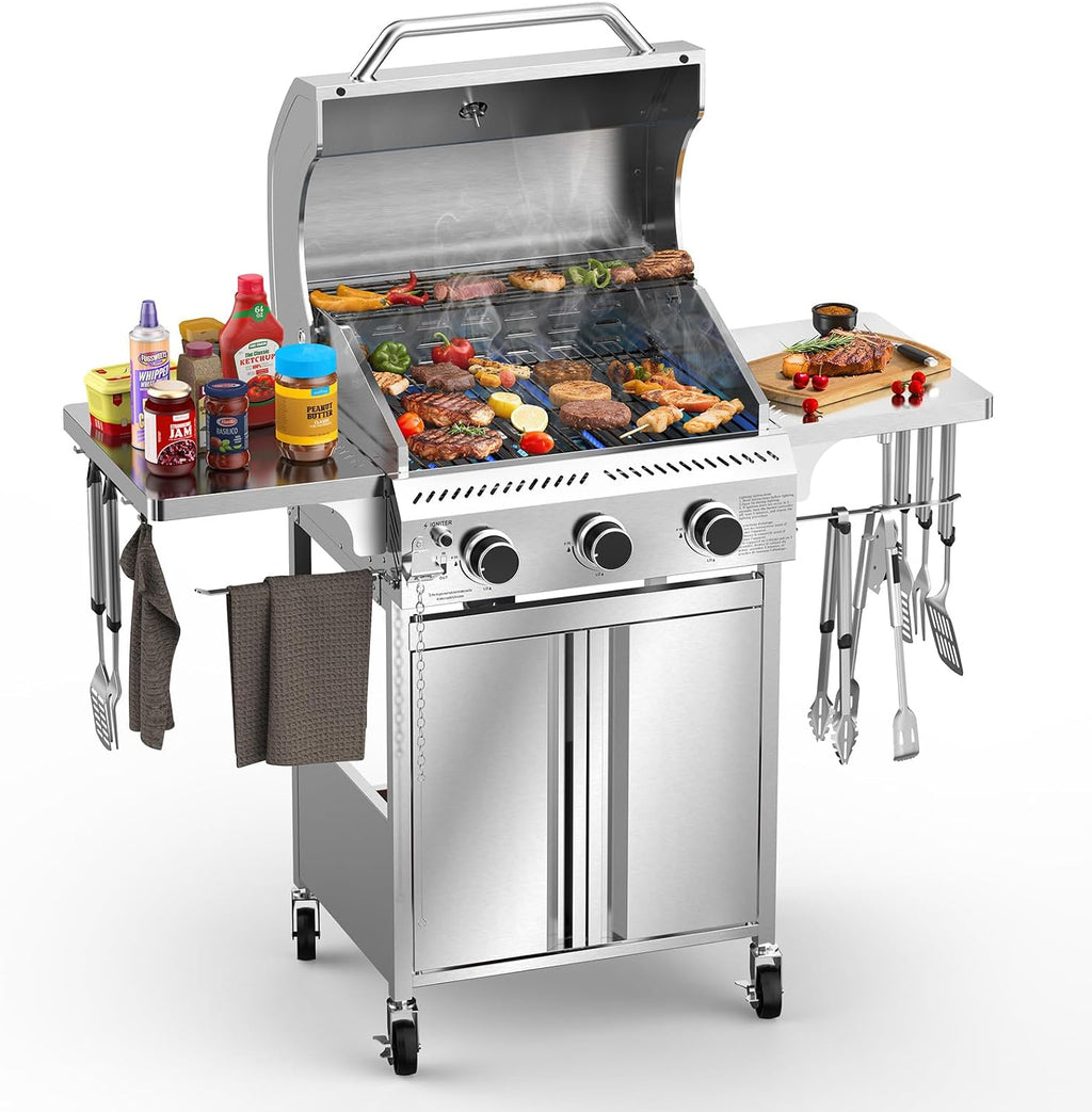 3-Burner Stainless Propane Grill