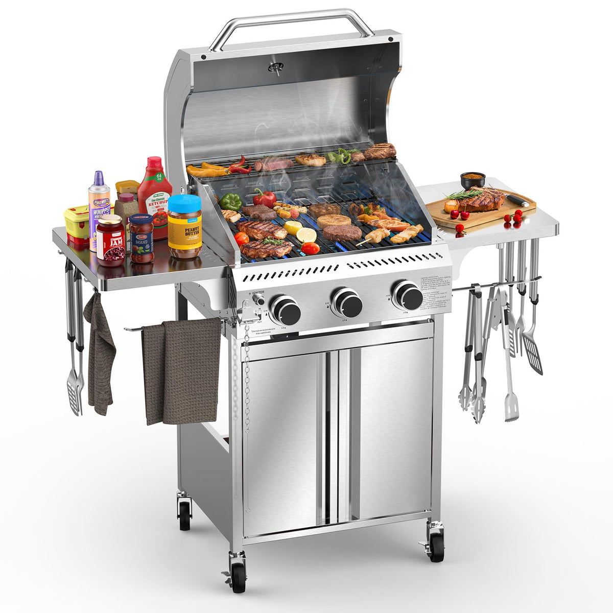 3-Burner Stainless Propane Grill