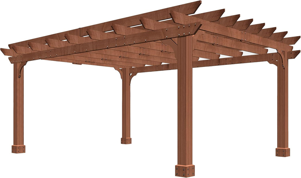 Flat Roof Cedar Patio Pergola