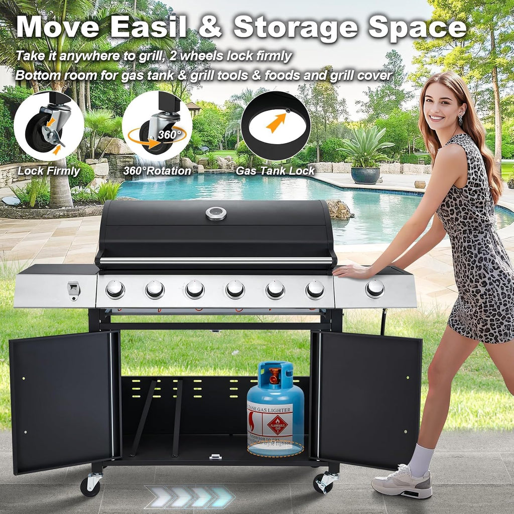 6-Burner Stainless Propane Grill