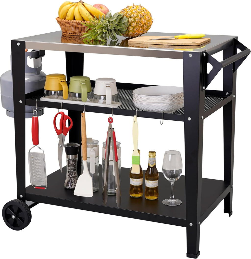 3-Tier Stainless Wheeled Cart
