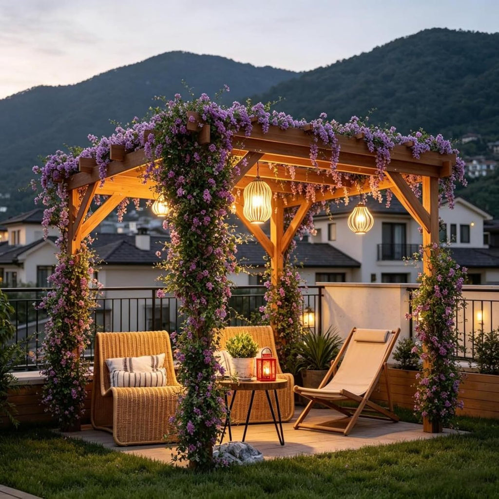 Lattice Roof Wooden Pergola