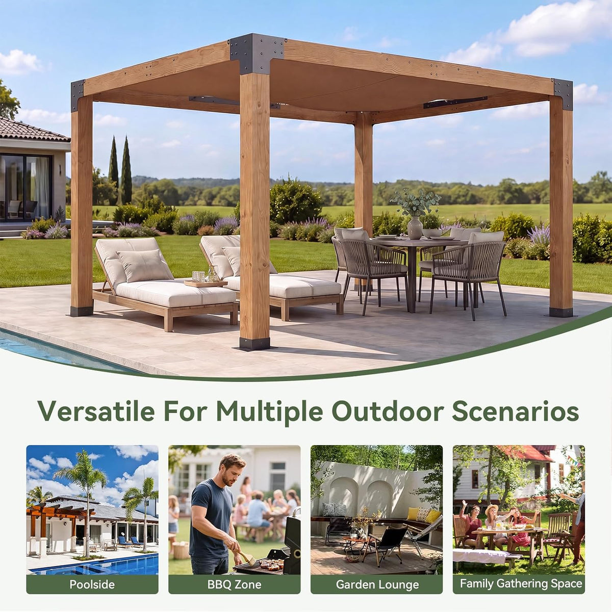 Cedar Canopy Outdoor Pergola