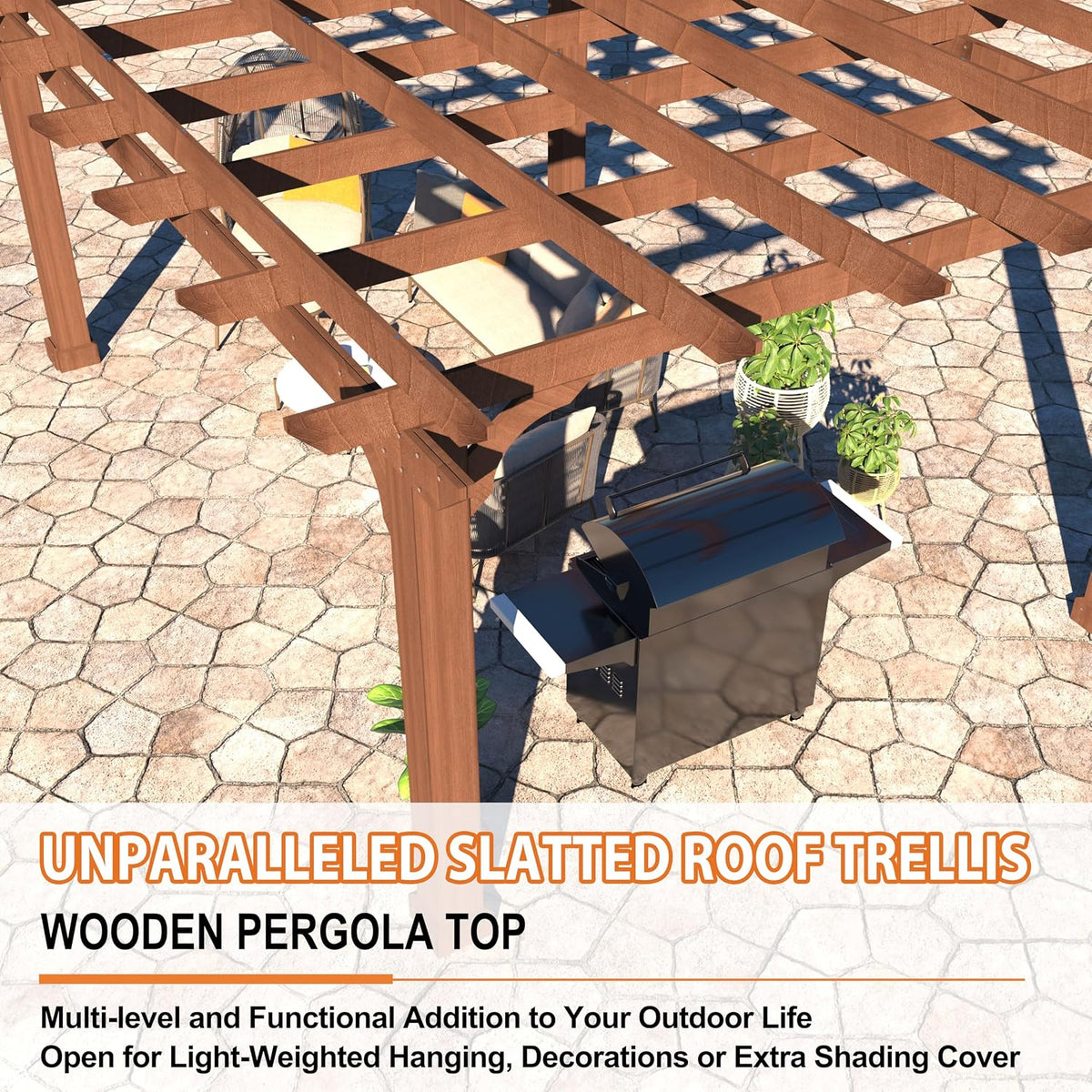 Cedar Wind Resistant Pergola