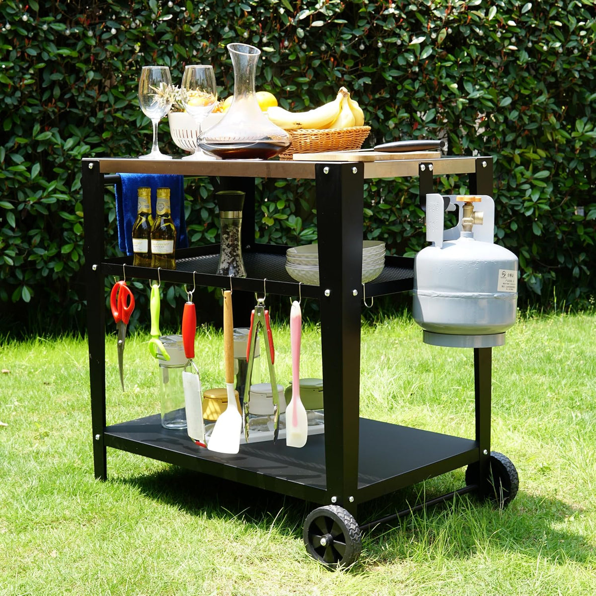 3-Tier Stainless Wheeled Cart
